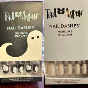 2 sets of Red Aspen Nail Dash: Iridescent Coffin and Ghosts